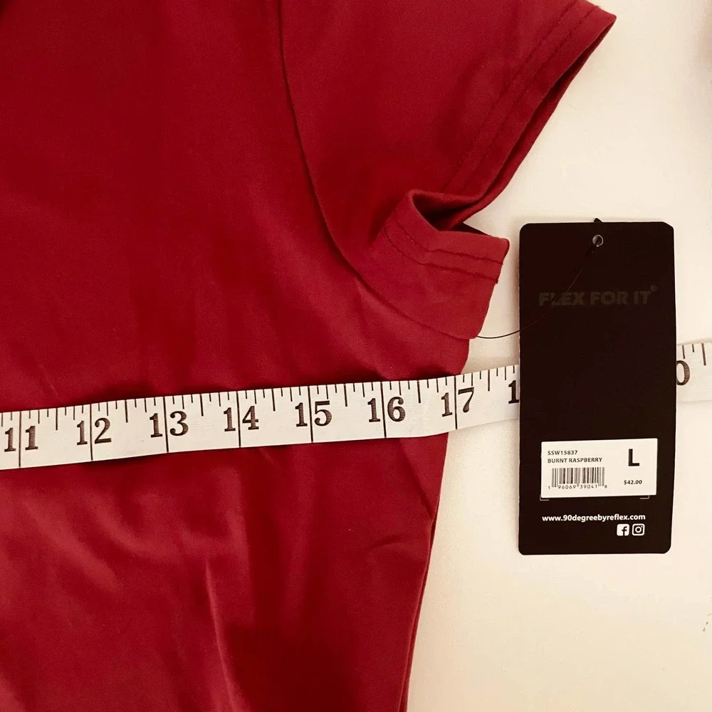 90Degree Lux Flex Short Sleeve Cropped Tennis Polo - Picture 11 of 14